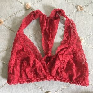 Victoria’s Secret Red Lacy Bralette Small